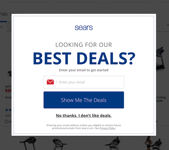 An example of a deceptive pattern in UX.