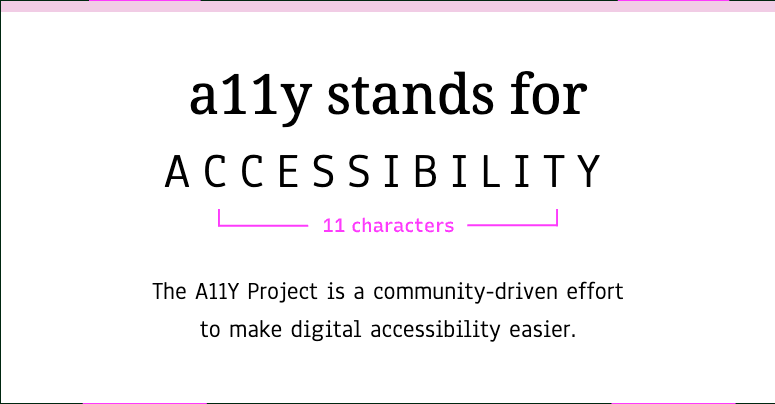 Accessibility resource: The A11Y Project - G